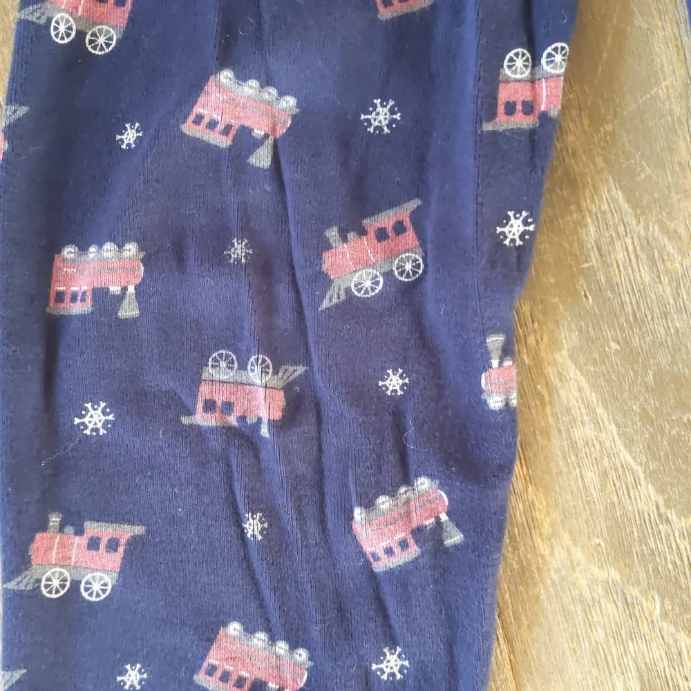 Size 6 Janie and Jack cotton train pajamas set